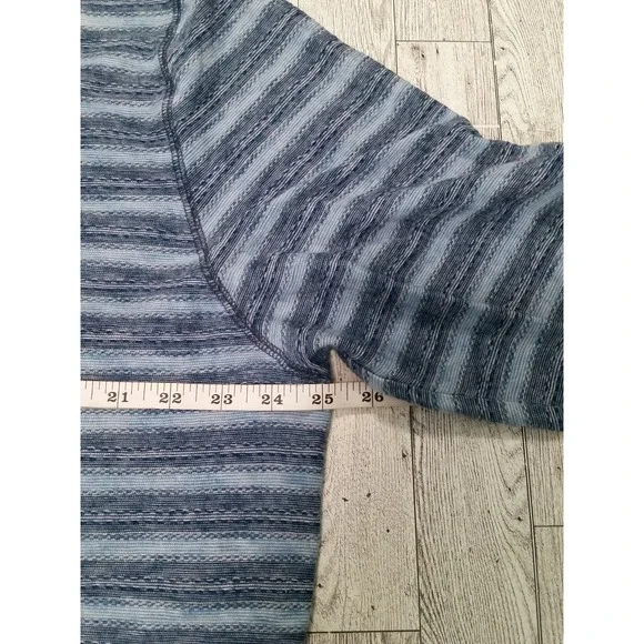 Men's Faherty Island Popover Hoodie Blue Stripe Cotton Size XL Soft Beachy Top - Picture 7 of 9